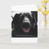 Bester Vater für Black Dog Design Karte (Gelbe Blume)