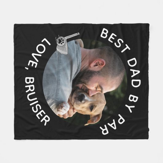 Bester Vater für Haustiere nach Maß Foto Golf Fleecedecke (Vorderseite (Horizontal))