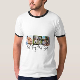 Bester Vater für Hunde - Individuelle 3-Foto Colla T-Shirt