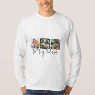 Bester Vater für Hunde - Individuelle 3-Foto Colla T-Shirt