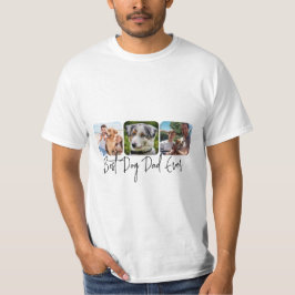Bester Vater für Hunde - Individuelle 3-Foto Colla T-Shirt