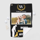 Bester Vater für Hunde mit benutzerdefiniertem Fot Golfhandtuch (Insitu)