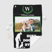 Bester Vater für Hunde mit benutzerdefiniertem Fot Golfhandtuch (Insitu)