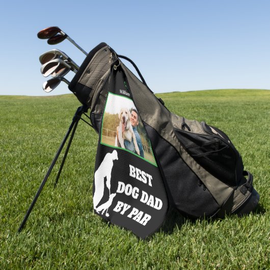 Bester Vater für Hunde mit benutzerdefiniertem Fot Golfhandtuch (Gras)