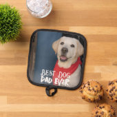 Bester Vater für Hunde mit modernem Bild und Text Topflappen (Oben Unten)