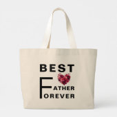 Bester Vater für immer - Jumbo Tote Bag Jumbo Stoffbeutel (Rückseite)