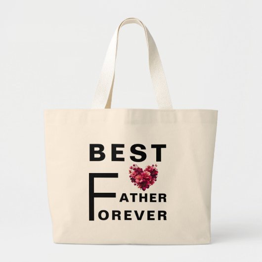 Bester Vater für immer - Jumbo Tote Bag Stoffbeutel (Vorne)