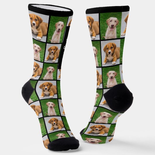 Bester Vater für individuelles Heimfotocollage Socken (Gewinkelt)