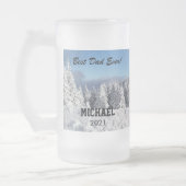 Bester Vater für jeden benutzerdefinierten Foto Pe Mattglas Bierglas (Links)