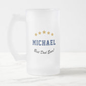 Bester Vater für jeden benutzerdefinierten Text Go Mattglas Bierglas (Links)