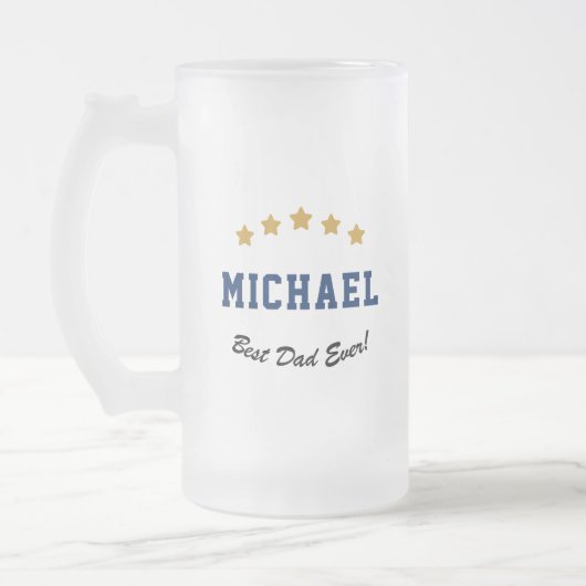 Bester Vater für jeden benutzerdefinierten Text Go Mattglas Bierglas (Links)