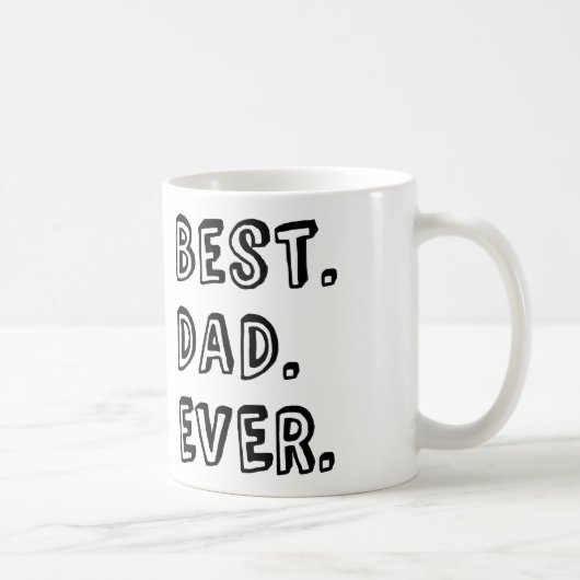 Bester Vater für jeden Textentwurf Kaffeetasse (Rechts)