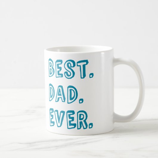Bester Vater für jeden Textentwurf Kaffeetasse (Rechts)
