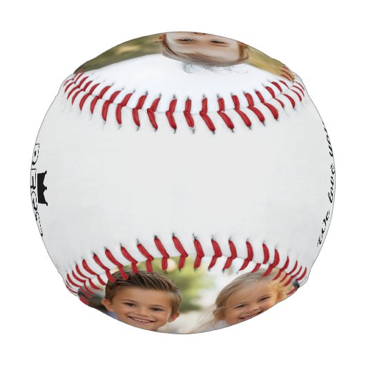 Bester Vater für jedes 2-Foto-Personalisierte Meld Baseball (Vorderseite)