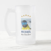 Bester Vater für jedes benutzerdefinierte Foto Tex Mattglas Bierglas (Links)