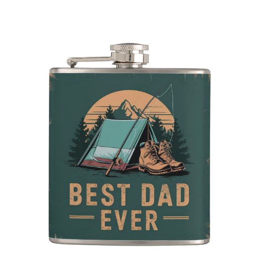 Bester Vater für jedes Camping Flachmann (Vorderseite)