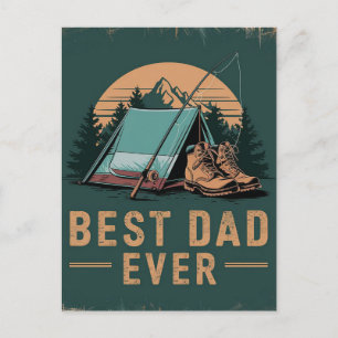 Bester Vater für jedes Camping Postkarte