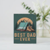 Bester Vater für jedes Camping Postkarte (Stehend Vorderseite)