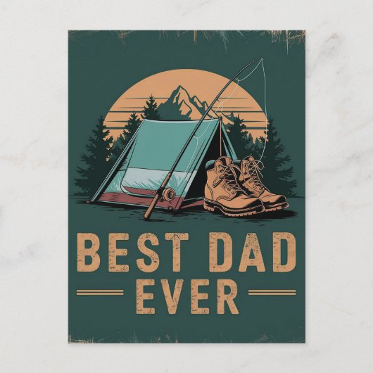 Bester Vater für jedes Camping Postkarte (Vorderseite)