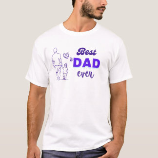 Bester Vater für jedes Lila Design | Vater und Kin T-Shirt