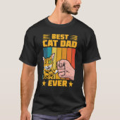 Bester Vater für Katzen je Haustiere Kätzchen Anhe T-Shirt (Vorderseite)