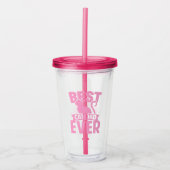 Bester Vater für Katzen je - Silhouette Acryltrinkbecher (Vorderseite)