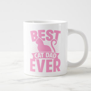 Bester Vater für Katzen je - Silhouette Jumbo-Tasse
