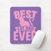 Bester Vater für Katzen je - Silhouette Mousepad (Mit Mouse)