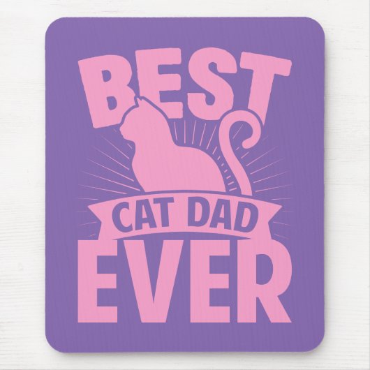 Bester Vater für Katzen je - Silhouette Mousepad (Vorne)