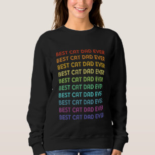Bester Vater für Katzen je Vintag Retro für Katze  Sweatshirt