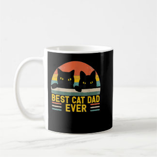 Bester Vater für Katzen je Vintag Retro Style Blac Kaffeetasse