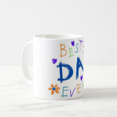 Bester Vater für Kinder Drawling Kaffeetasse (Vorderseite Links)