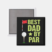 Bester Vater für Paare - Golf Vater auf dem Schwar Magnet (Vorderseite/Rückseite)