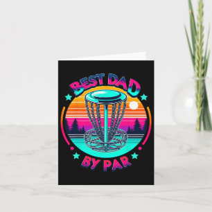 Bester Vater für Par Vintager Disc Golf Vater für  Karte