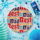 Bester Vater für Red Text Pappteller (Party)