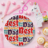 Bester Vater für Red Text Pappteller (Party)