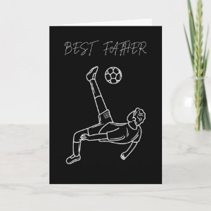 Bester Vater Fußball Minimalistischer Fußball-Vate Karte