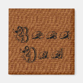 Bester Vater Fußball-Sporttext Magnet (Vorne)