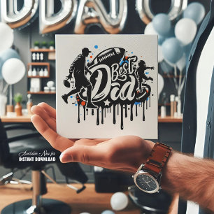 Bester Vater Fußball Vater-Sohn-Graffiti-Weihnacht Feiertagskarte