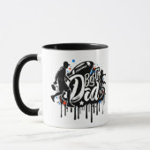 Bester Vater Fußballvater und Sohn, Graffiti-Tasse Tasse (Links)