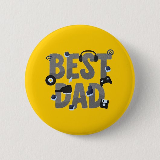 BESTER VATER Gaming-Vater Grafik-Button Button (Vorderseite)
