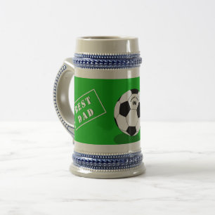 Bester Vater, Geburtstag, Jahrestag, Fußball/Fußba Bierglas