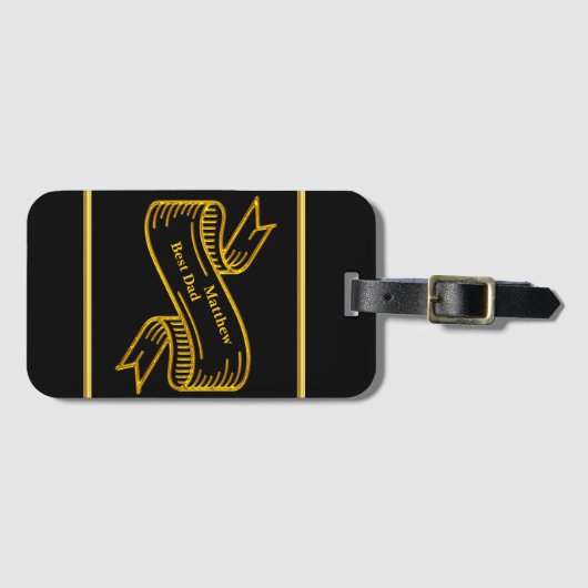 Bester Vater Gepäckanhänger (Vorderseite (Horizontal))