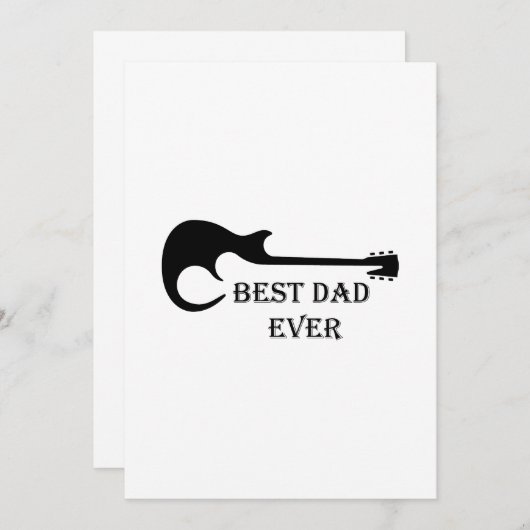 Bester Vater Gitarre Funny Guitarist Musikergesche (Vorne/Hinten)