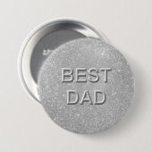 Bester Vater Glitzer Button (Vorne & Hinten)