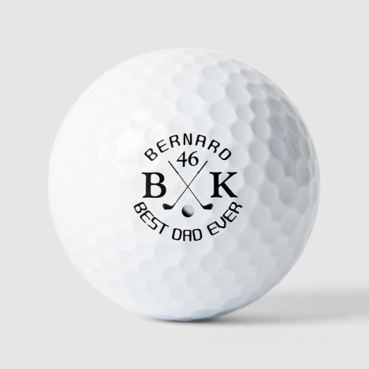 Bester Vater Golf Ball mit seinem Namen (Vorderseite)