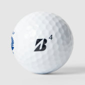 Bester Vater Golfer Monogram Vorname Golfball (Logo)