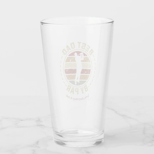Bester Vater Golfer Personalisiert Glas (Rückseite)