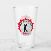 Bester Vater Golfer Pub Personalisiert Glas (Rückseite)