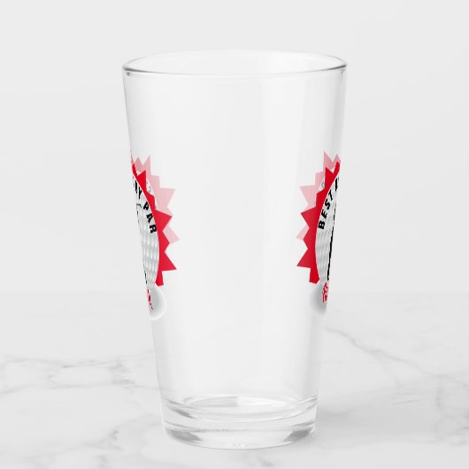 Bester Vater Golfer Pub Personalisiert Glas (Rechts)